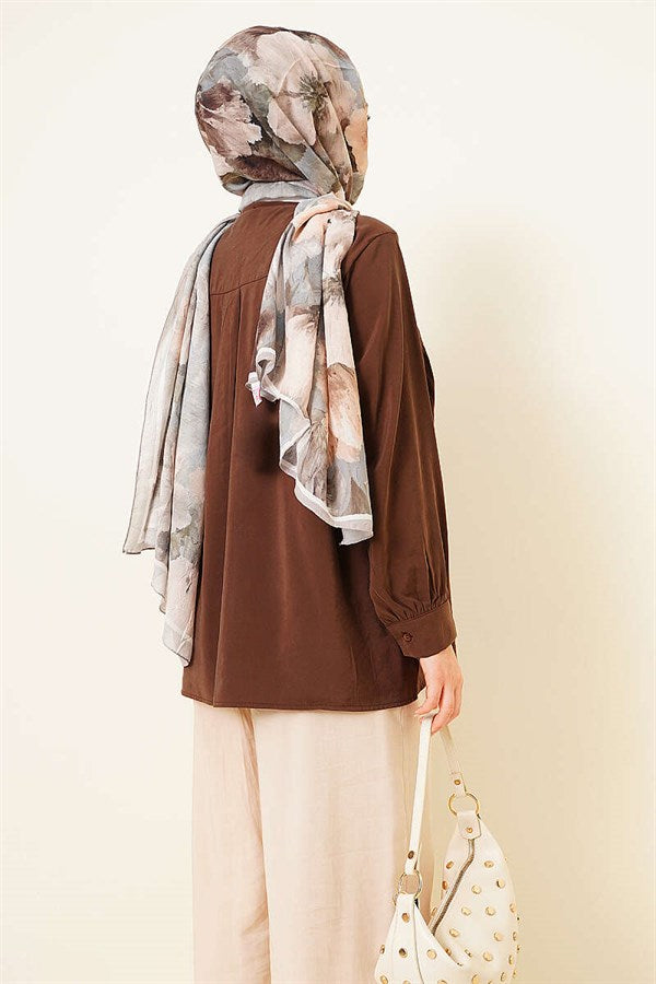 Front-Modal Tunic in Brown