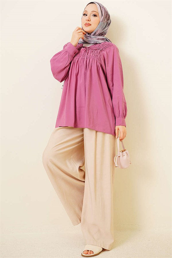 Front-Modal Tunic in Magenta