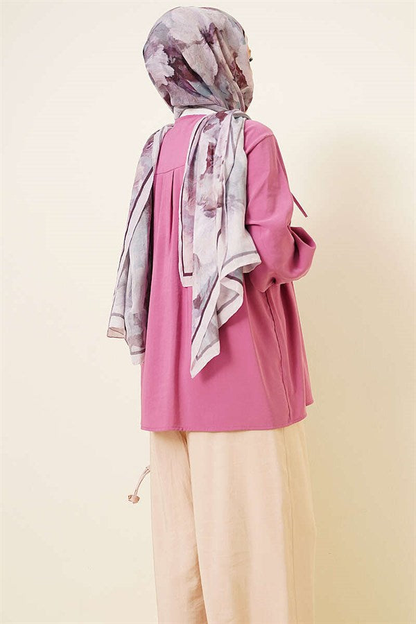 Front-Modal Tunic in Magenta