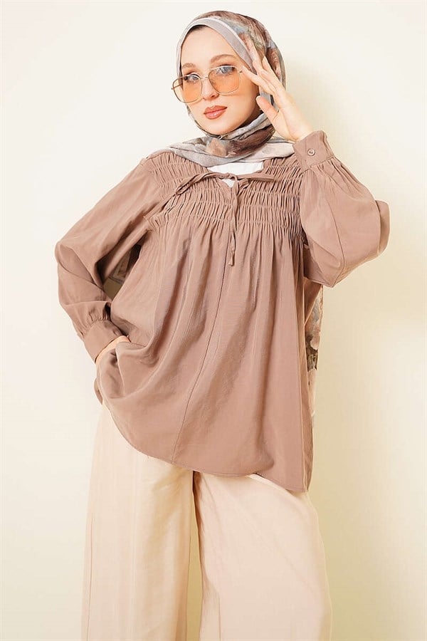 Modal Tunic with Gipel Front, Mink