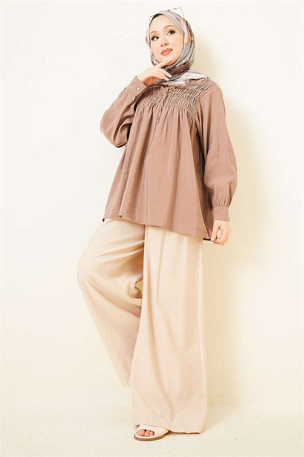 Modal Tunic with Gipel Front, Mink