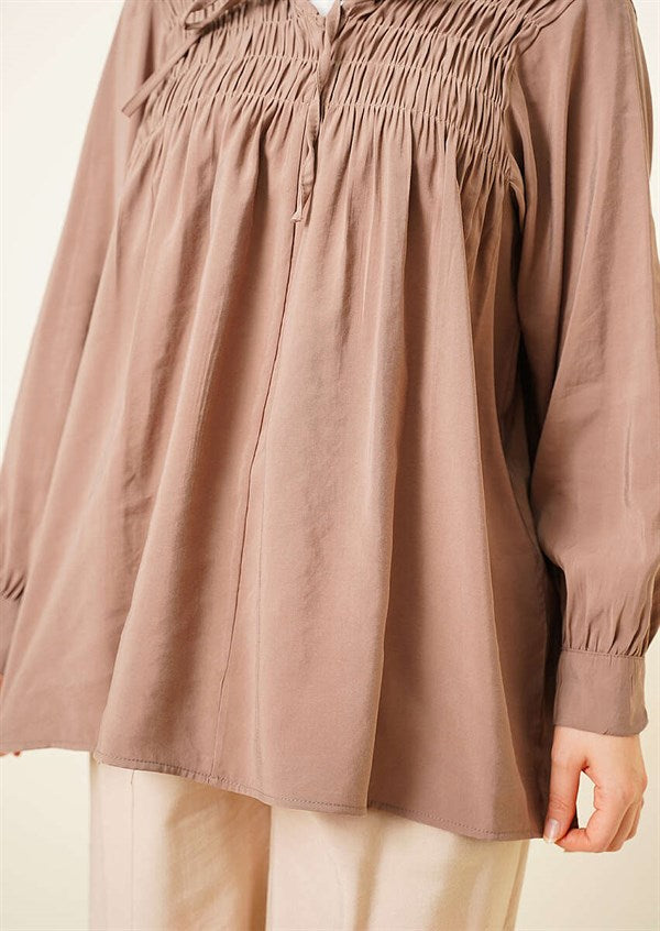 Modal Tunic with Gipel Front, Mink