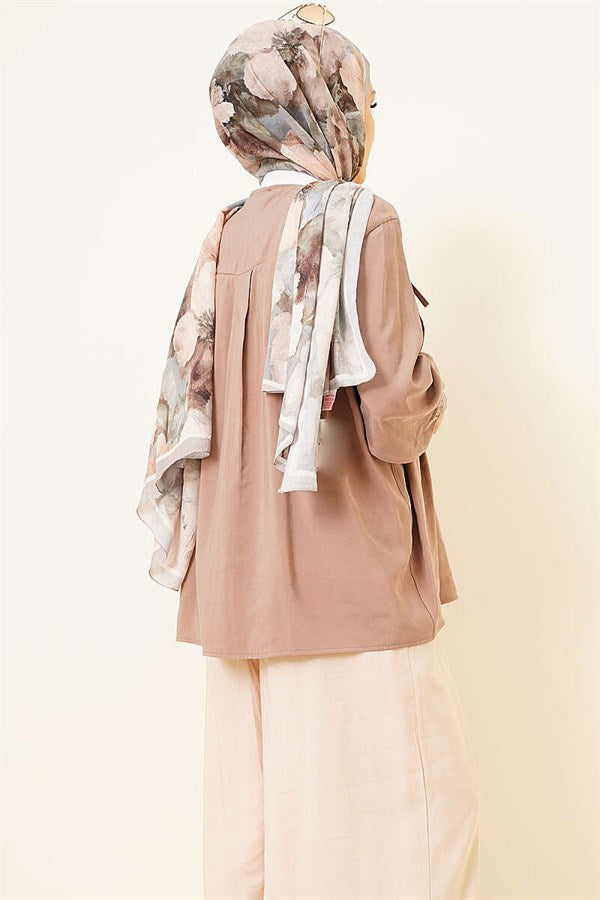 Modal Tunic with Gipel Front, Mink