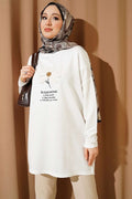 White Tunic with Daisy Emblem on Front