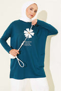 Tunic with Daisy Emblem on Front (Petrol Style)