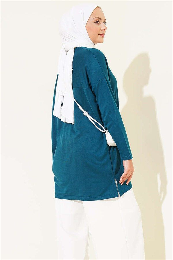 Tunic with Daisy Emblem on Front (Petrol Style)