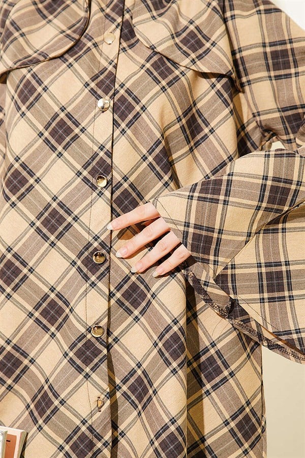 Front Plaid Shirt Biscuit