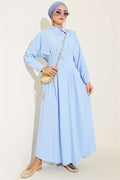 Front Dart Detail Dress Blue