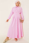 Pink Dress with Front Dart Detail