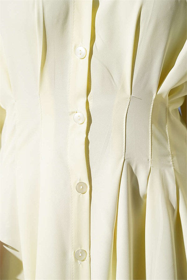 Yellow Dress with Front Dart Detail
