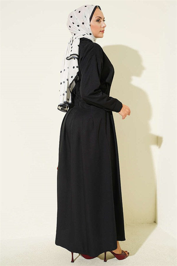 Black Dress with Front Dart Detail