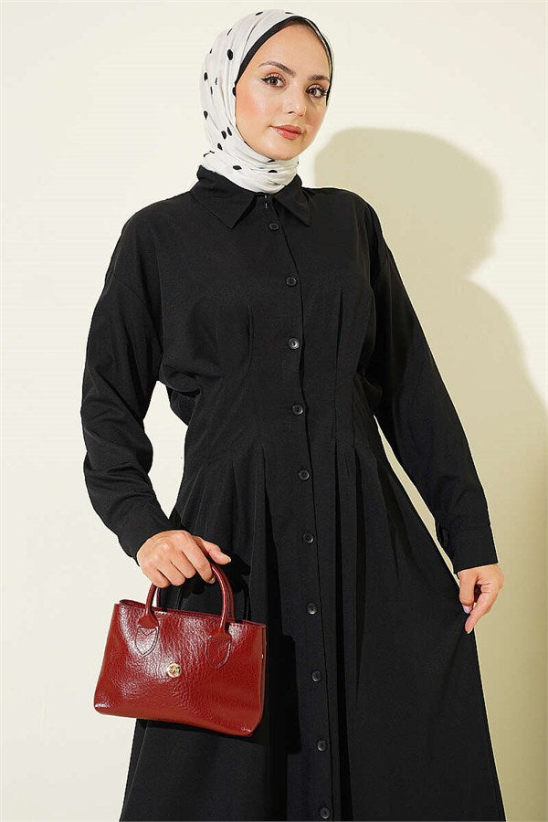Black Dress with Front Dart Detail
