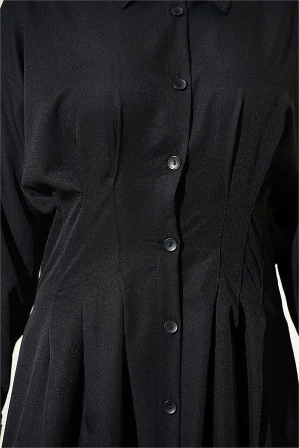 Black Dress with Front Dart Detail