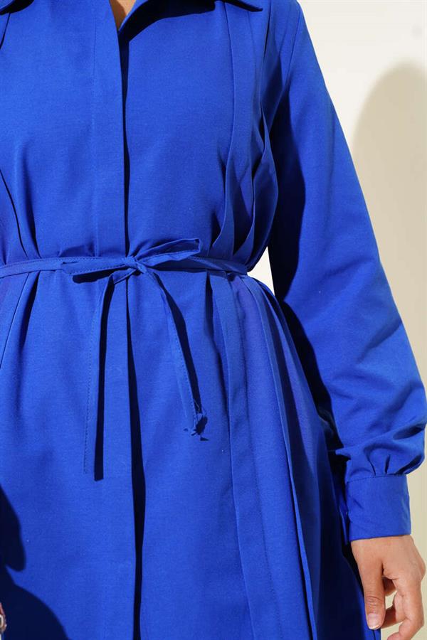 Front Darted Rope Belted Tunic Saxe
