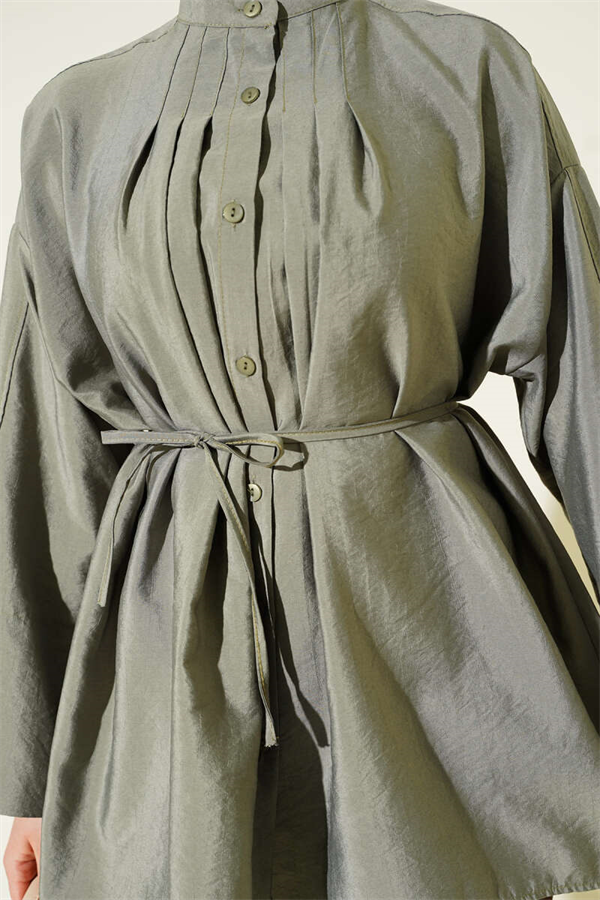 Front-Dart Parachute Shirt, Khaki