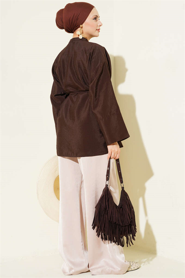 Front-Dart Parachute Shirt, Brown