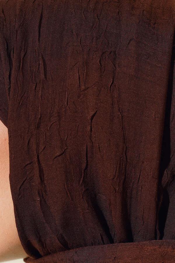 Organic Bamboo Krash Shawl Bitter Coffee