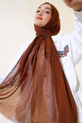 Organic Bamboo Crush Shawl Coffee