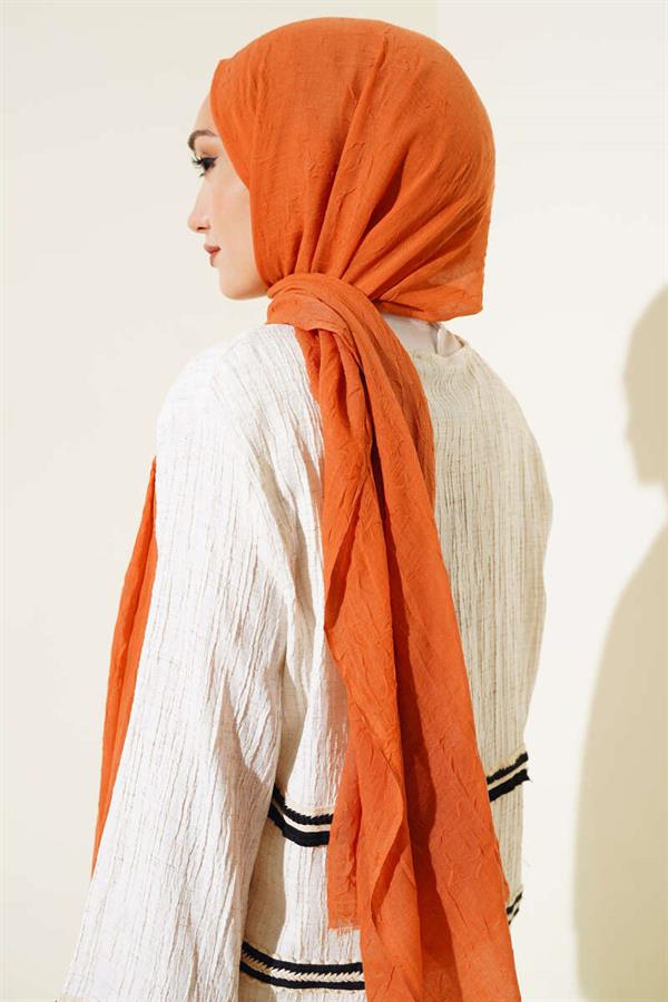 Organic Bamboo Crush Shawl Coral
