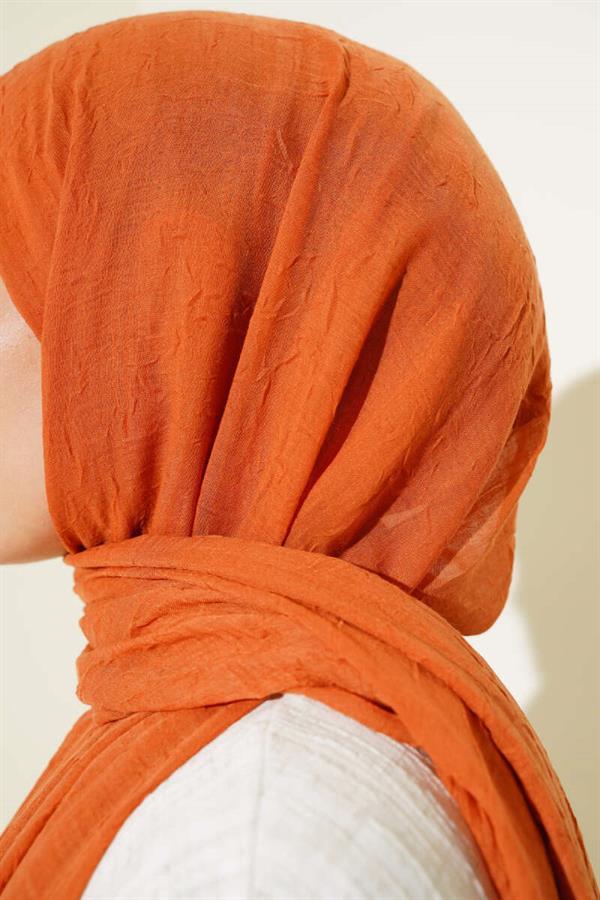 Organic Bamboo Crush Shawl Coral
