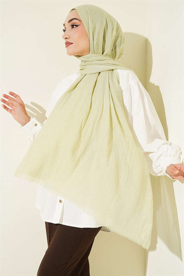 Organic Bamboo Crush Scarf, Aqua Green