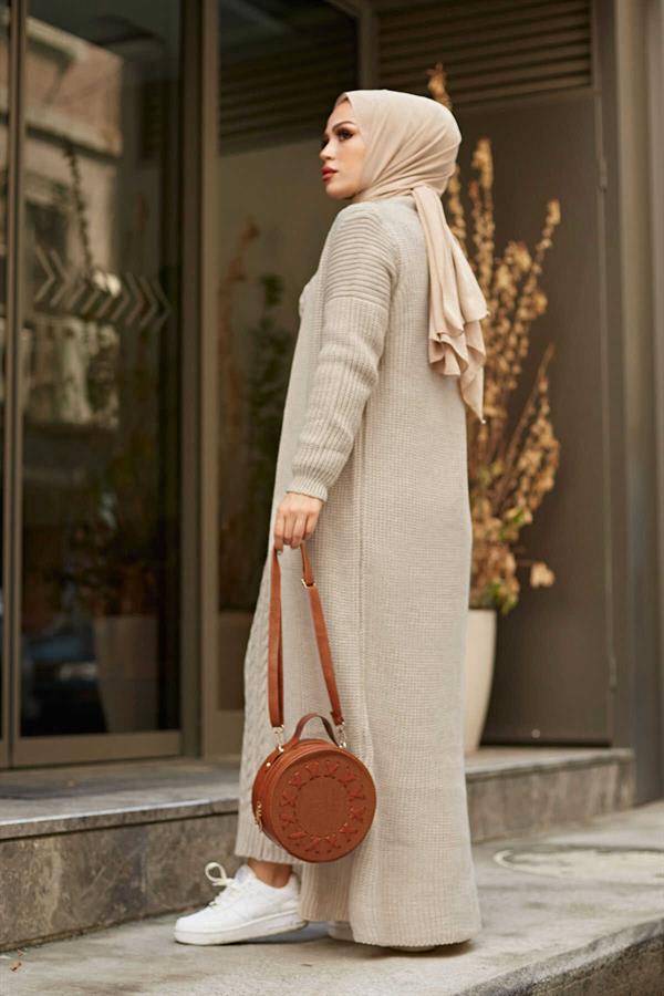 Knitted Cardigan 2 Piece Set Cream 9832