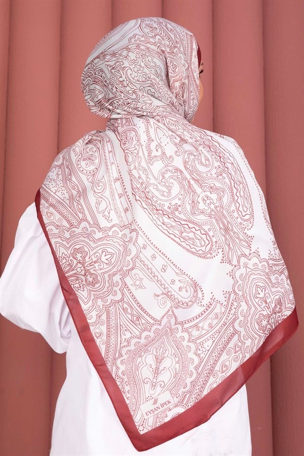 Authentic Motif Shawl Series Burgundy