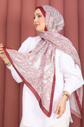 Authentic Motif Shawl Series Burgundy