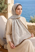 Authentic Motif Shawl Series Dark Mink