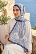 Authentic Motif Shawl Series Navy Blue