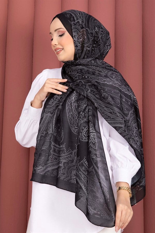 Authentic Motif Shawl Series Black