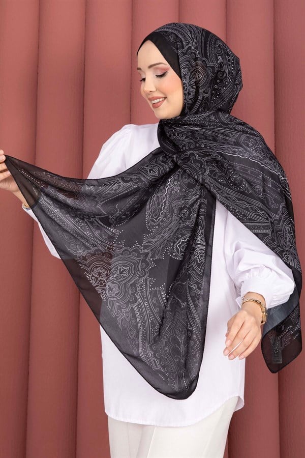 Authentic Motif Shawl Series Black