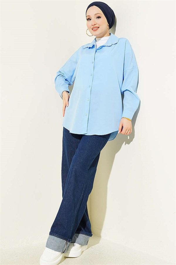 Oversize Shirt Baby Blue