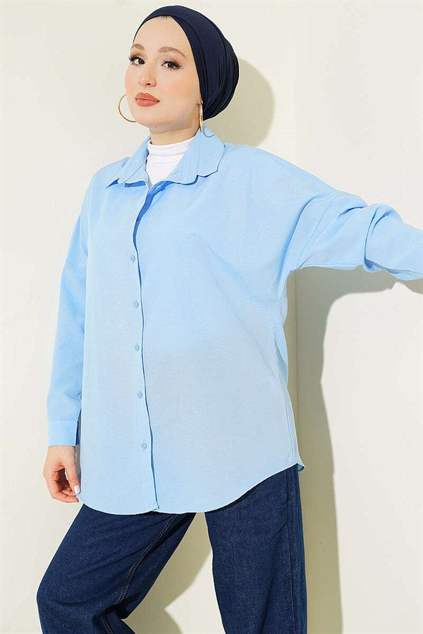 Oversize Shirt Baby Blue