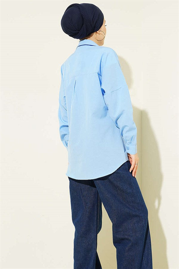 Oversize Shirt Baby Blue
