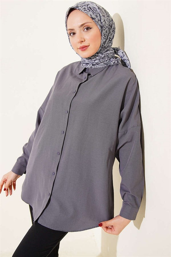 Oversize Shirt Smoke Grey