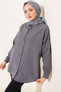 Oversize Shirt Smoke Grey