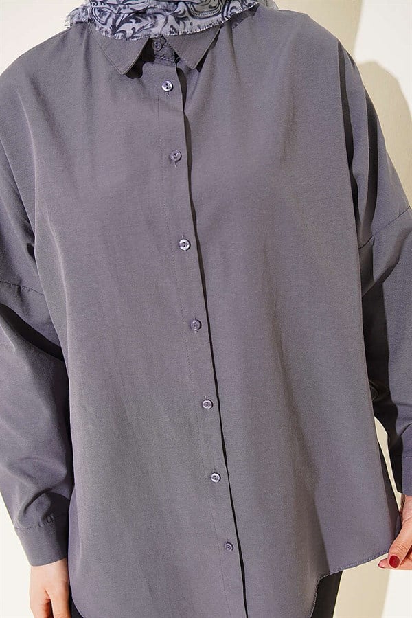Oversize Shirt Smoke Grey