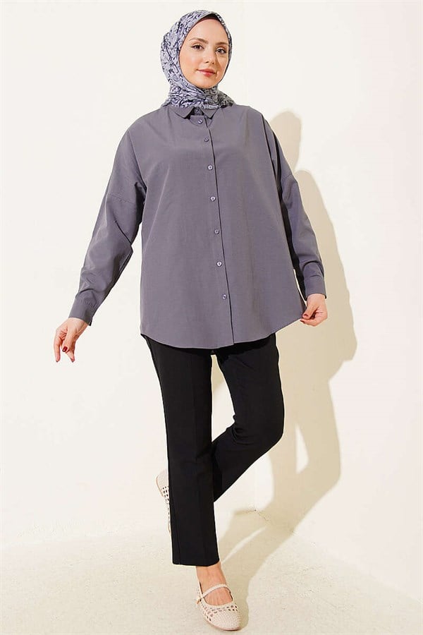 Oversize Shirt Smoke Grey