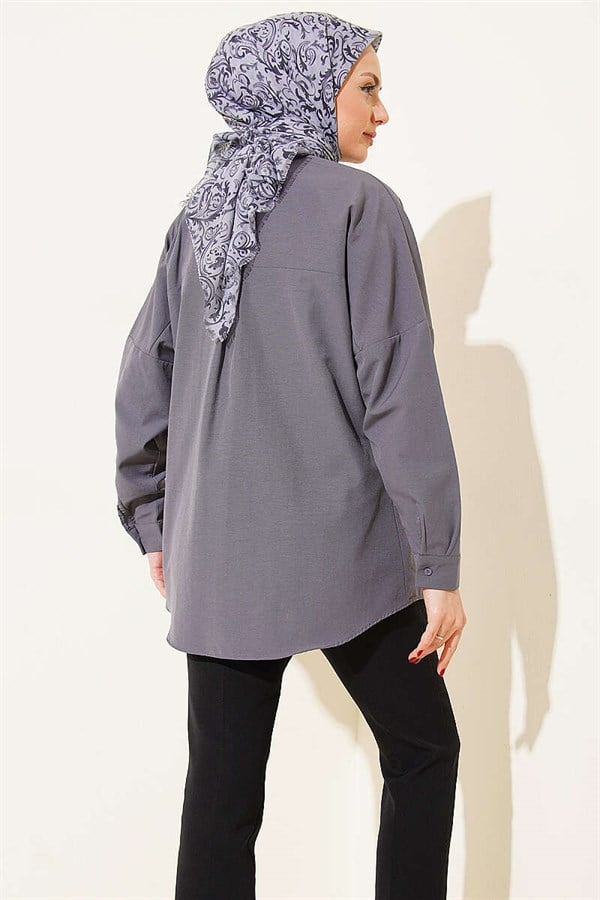 Oversize Shirt Smoke Grey