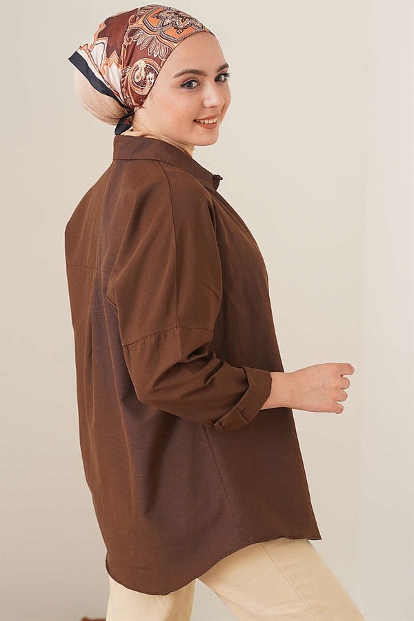Oversize Shirt Coffee