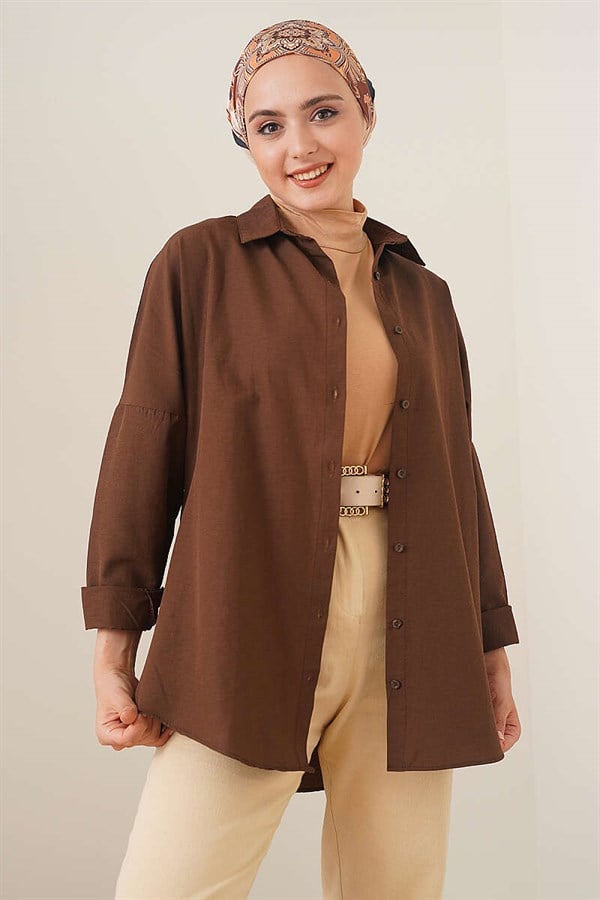Oversize Shirt Coffee