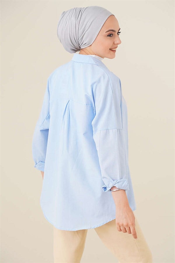Oversize Shirt Blue
