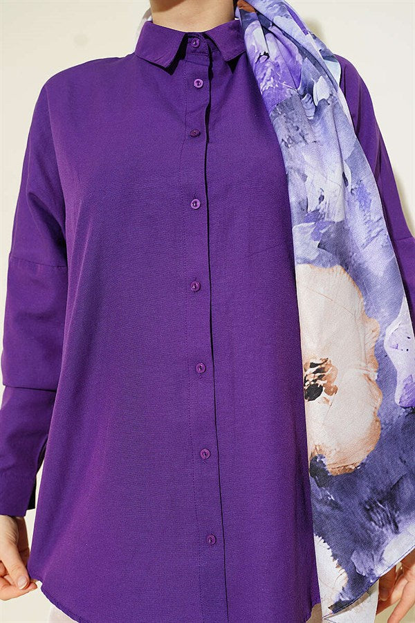 Oversize Shirt Purple