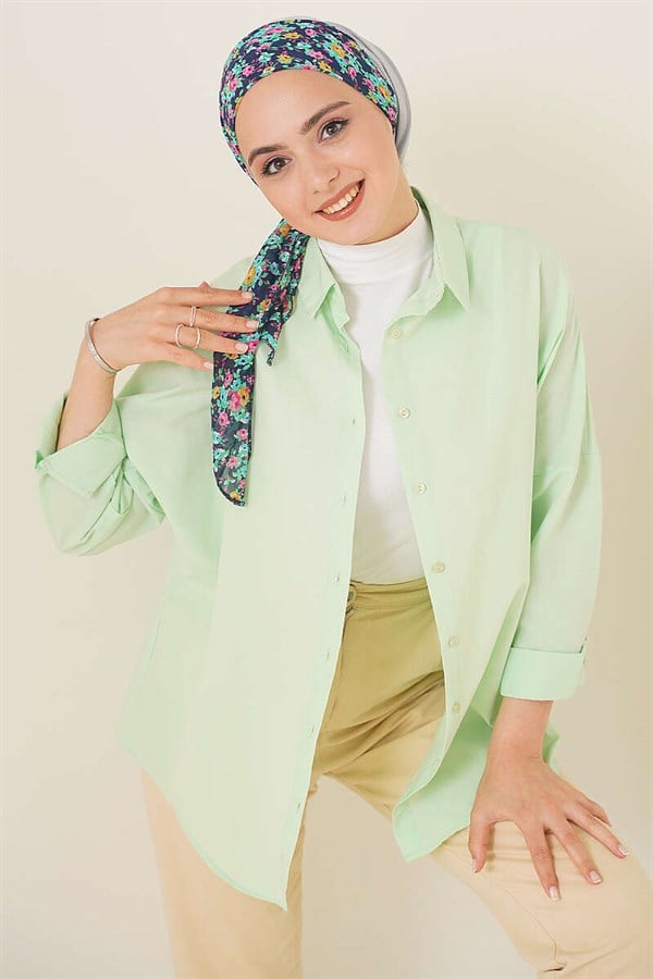 Oversize Shirt, Aqua Green