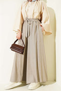 Oversize Tie-Up Trousers, Beige