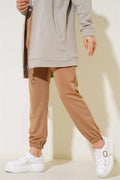 Elastic Leg Jogger Pants Latte