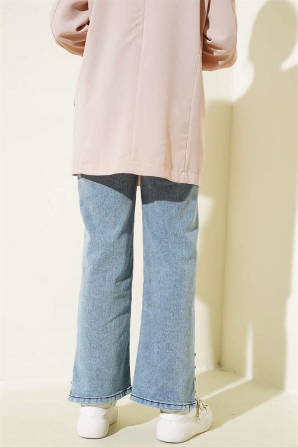 Stoned Jeans on the Side of the Leg Ice Blue