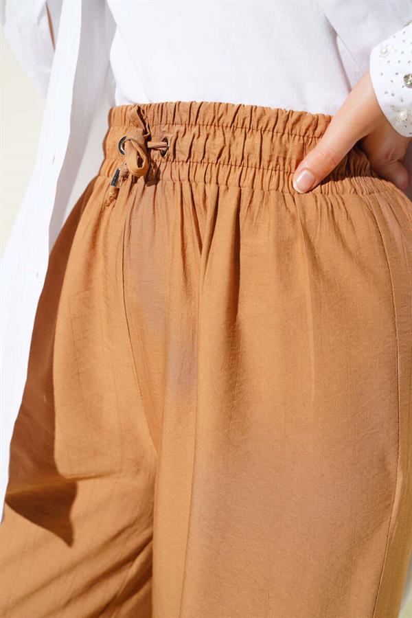 Slit Leg Trousers Camel