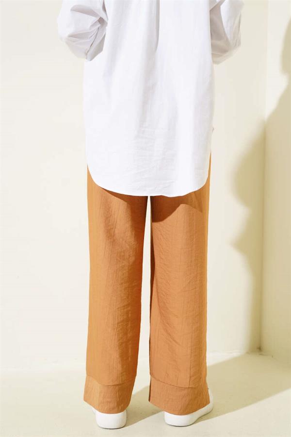 Slit Leg Trousers Camel